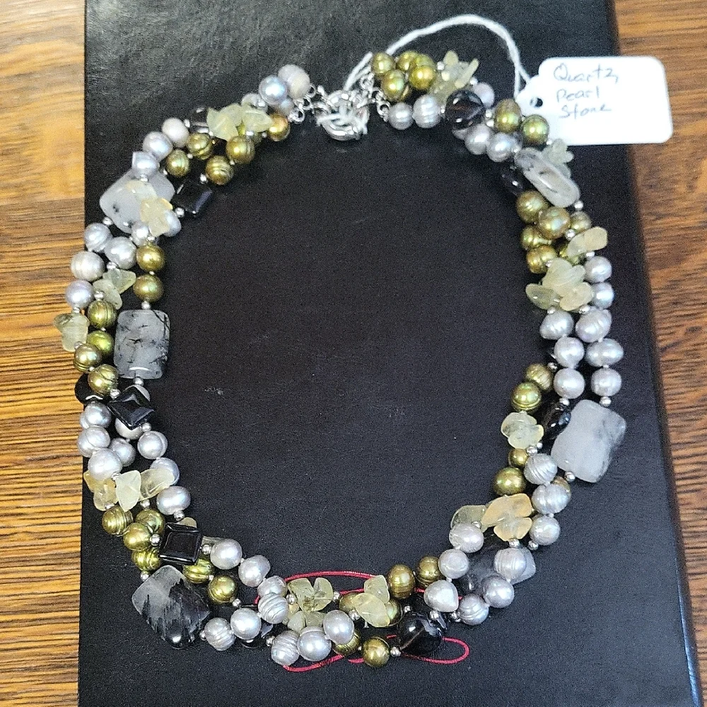 Elegant Multi-Strand Beaded Necklace - Picture 9 of 10